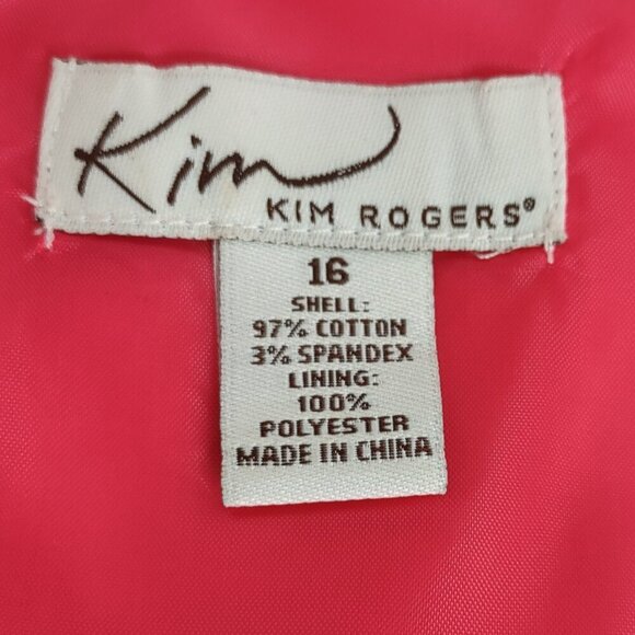 Kim Rogers Pink White Polka Dot Cotton Fit & Flare Sleeveless Belted Dress 16 - Picture 15 of 16